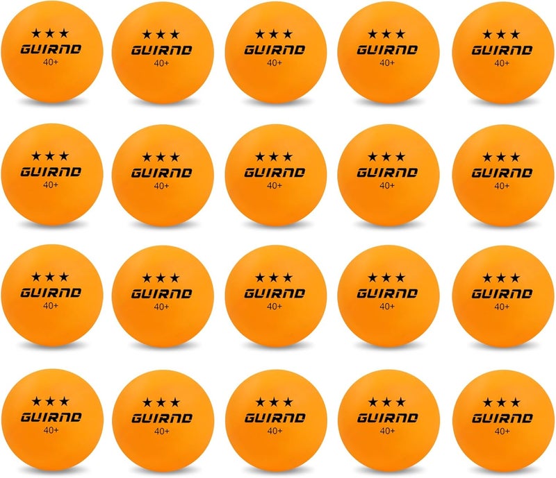 Guirnd 20 Pack Ping Pong Balls, 3 Star Table Tennis Balls, 40+ Pong Ball Competition and Recreational Play, Abs Ping Pong Ball, Games, DIY - Image 1